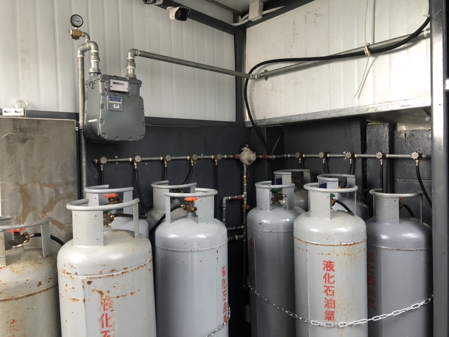 花蓮工業場域鋼瓶供氣、集合管與瓦斯計量設備